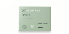 ПРОКЛАДКИ ДНЕВНЫЕ MOPPIE SPORT 245 ММ 5 КАПЕЛЬ 10 ШТ