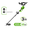 Триммер аккумуляторный Greenworks GD40BC, 40V, 40 см, бесщеточный, с 1хАКБ 8 Ач и ЗУ (1301507UH) — фото 1