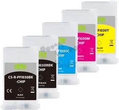 Картридж перезаправляемый струйный Cactus CS-R-PFI030SET-CHIP черный/черный матовый/голубой/пурпурный/желтый набор для Canon imagePROGRAF TA-20/30 — фото 2