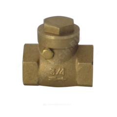 Клапан обратный латунь поворотный 3003 Ду 50 Ру25 Тмакс=100 оС ВР 2" заслонка латунь Aquasfera 3003-06