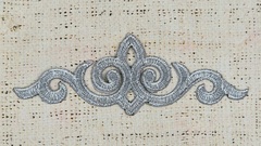 Термоаппликация орнамент люрекс, р. 15,5×5,5 см