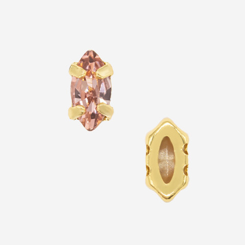 Кристалл Маркиз (Marquise Fancy Stone) в цапах, оттенок 