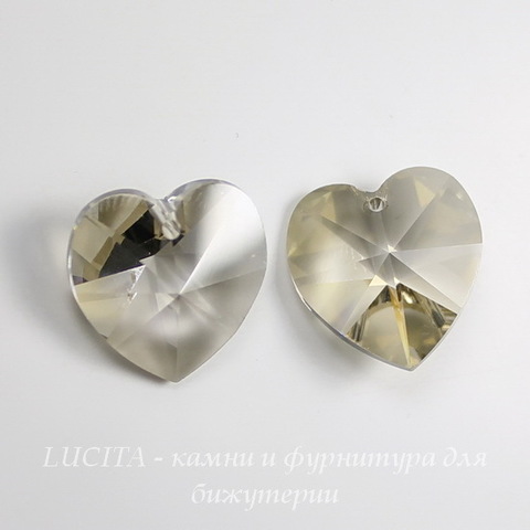 6228 Подвеска Сваровски Сердечко Crystal Silver Shade (18х17,5 мм)