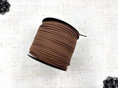 Шнур замшевый, ш. 3 мм, тёмно-коричневый