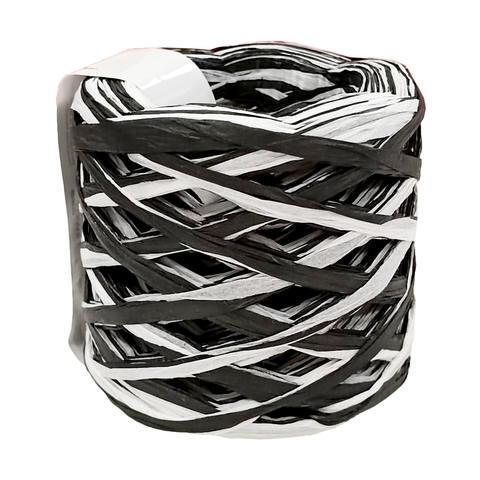 Шпагат бумажный для оформления подарков Alstad, 50 м, бумага, белый/черный