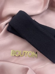 Подвяз трикотажный черный 0,84 м, ширина 4 см