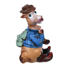 Фигурка лошади в ковбойке, полистоун, СНОУ БУМ