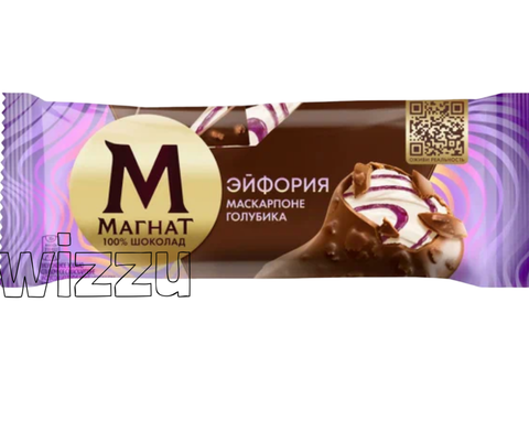 Мороженое Магнат Эйфория Маскарпоне голубика эскимо в шок 73г, шт