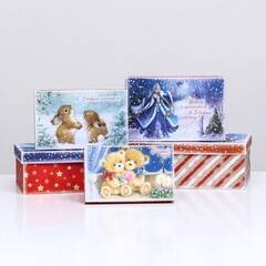 Коробка одиночная, Прямоугольник, «Сказочного Нового года», 20*12*7,5 см, 1 шт.