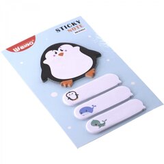 
          Набор блоков для записей с клеевым краем, Alingar, 1 шт - 45*55 мм, 3 шт - 15*50 мм, по 20 л., "Забавные зверята", европодвес