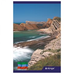 
          Блокнот А6, гребень, Alingar, мелованный картон, 60 л., клетка, "Каспий"