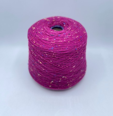 Filati Venezia (пр.Италия),art-Calzetteria Bottonato, 4/16 400/100гр, 75%Меринос, 25%Полиамид, цвет-Насыщенно-розовый,твидовый, арт-36639