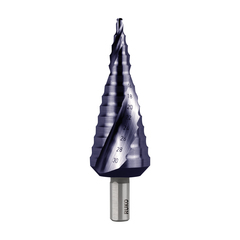 Сверло ступенчатое 4-30мм (Спиральное) HSS-G TiALN 14ступ. L100мм хв. 10мм Ruko 101052F