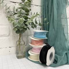 Лента органза с волнистым краем (4см*9,14м), Пыльная роза