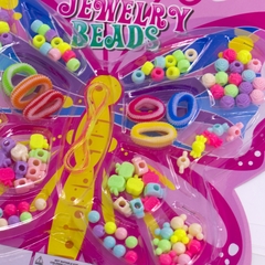 
          Набор для создания украшений-бусины Alingar, 280х295х15мм, "Бабочка 3", 6 вид. бус., резинки для волос, 2х0,5 м леска, блистер с европод.