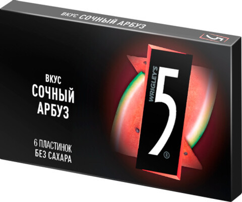 Жевательная резина 5-Five сочный арбуз 15,6г