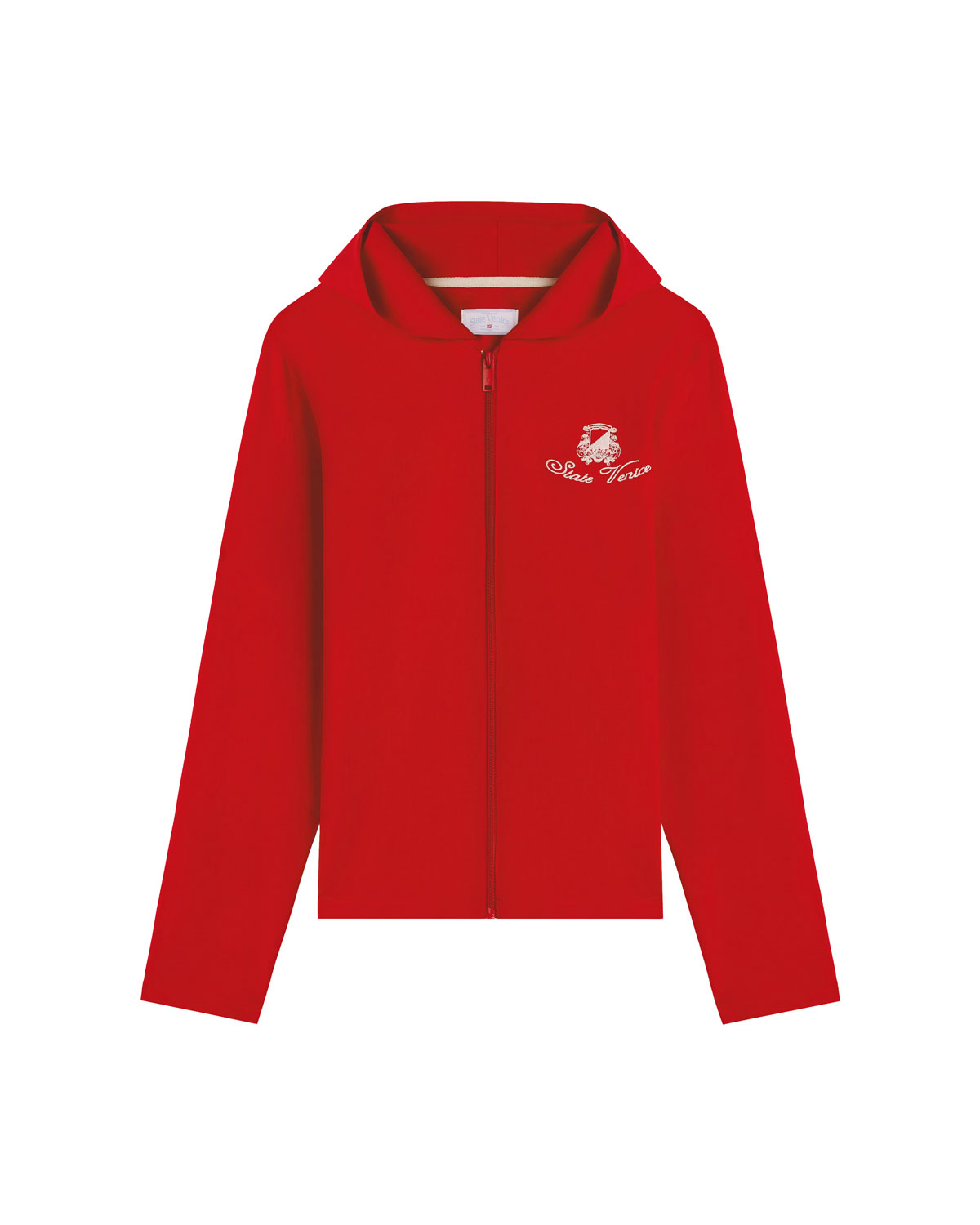 Приталенное худи на молнии из облегченного хлопка