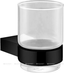 Aquanet 5684MB 5684MB Стакан стекло с держателем Aquanet, черн.мат (241902) фото