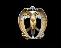 Силиконовый молд Ангел в золоте