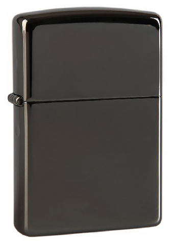 Зажигалка Zippo с покрытием Black Ice, латунь/сталь, чёрная, глянцевая, 36х12х56 мм123