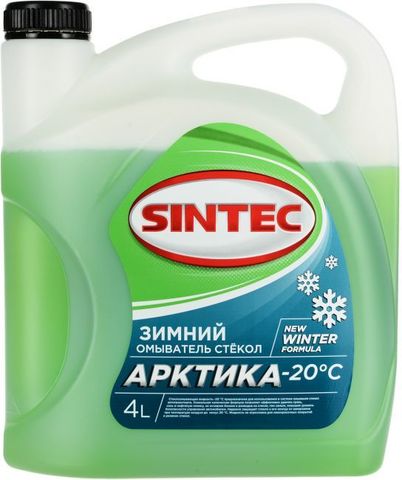 ЖИДКОСТЬ СТЕКЛООМЫВАЮЩАЯ 4Л ЗИМНЯЯ -20 SINTEC АРКТИКА