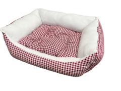Зооник лежанка - диван (клетка) красная (450х520х170)