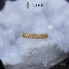 Кликер Twilight Two Lines Crystal PVD Yellow 1.2мм