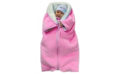 Плед-конверт мех-велюр (розовый)