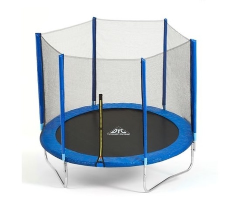 Батут DFC Trampoline Fitness 12ft наружн.сетка, синий (366см) (два короба) 12FT-TR-B