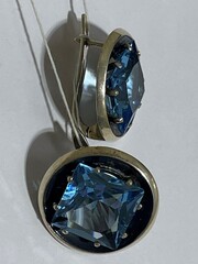Гея (серьги из серебра)
