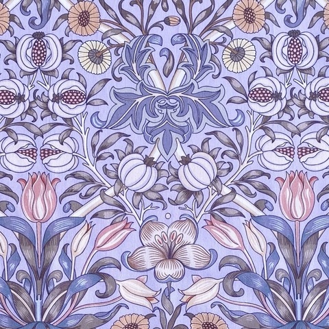 В ПУТИ, У. МОРРИС, сиреневый, 100% хлопок Handmade Fabrics