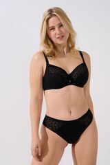 Бюстгальтер с мягкими чашками на косточках размеры F, G, H LISCA OPAL 20374_Черный