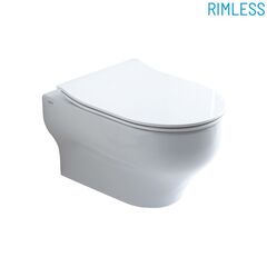 Olympia Clear CLESET2R01 подвесной безободковый унитаз с сиденьем микролифт, цвет белый глянцевый фото