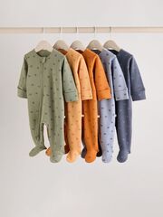 Комбинезон / Cлип для малышей Next K79-538, 5 шт., Хаки, Кирпичный, Синий