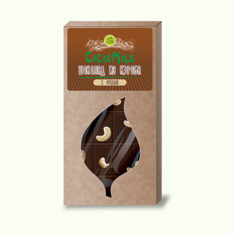 CacaoMalo шоколад из кэроба необжареного с кешью 85 г