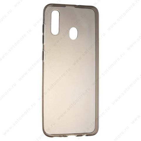 Накладка силиконовая ультра-тонкая для Samsung Galaxy A20/ A30 A305 2019 черная (прозрачная)