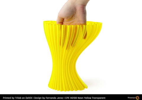 Пластик для 3D-принтера Fillamentum CPE HG100 Neon Yellow Transparent