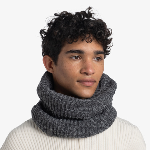 Картинка шарф-труба Buff Neckwarmer Knitted Polar Vaed Grey Heather - 3