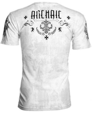 Archaic | Футболка мужская SHIELDED White AM1603W от Affliction спина