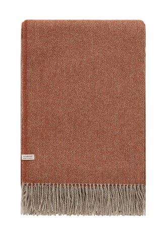 Плед шерстяной 140х200 и саше лаванды Luxberry Lord терракотовый