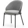 Стул Eamy светло-серый с черной отделкой