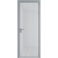 Алюминиевая дверь 11AG серебро остеклённая