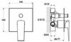 BelBagno ARL-BASM-CRM Встраиваемый двухпозиционый смеситель