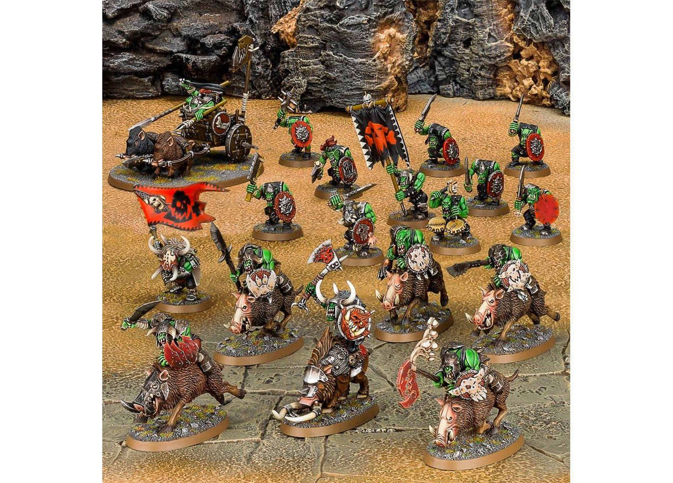 Start collection. Start collecting! Greenskinz. Aos: start collecting! Anvilgard.