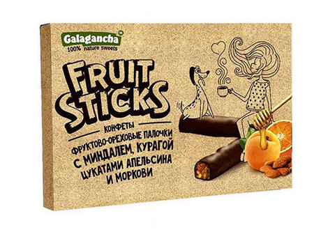 Конфеты фруктово-ореховые Fruit Sticks, 175г