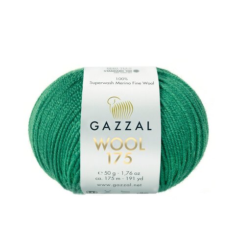 Пряжа Gazzal Wool 175 319 тенистая поляна