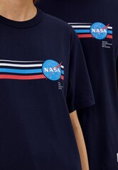 Футболка Alpha Industries Nasa Meatball Logo Blue (Синяя)