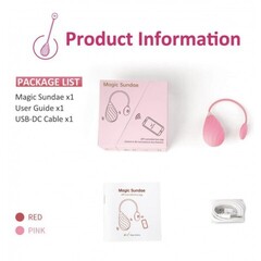 Виброяйцо Magic Motion Sundae App, розовое