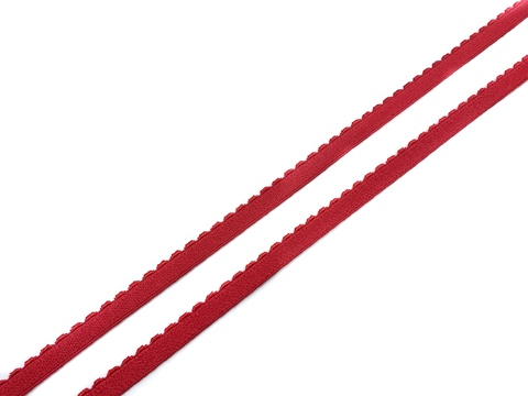 Резинка отделочная красная 8 мм (цв. 100)