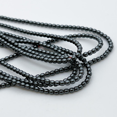 Гематит Шар бусины (имитация), цвет черный, размер около 2,3 мм, цена за нить 38 см